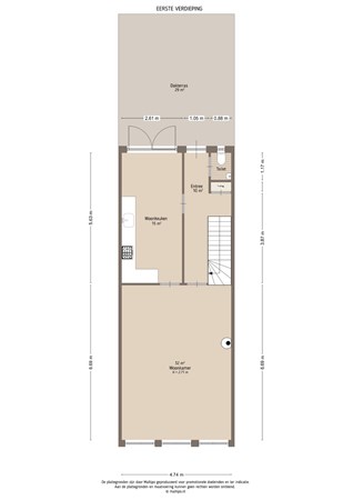 Floorplan - Poorterij 22, 4141 AV Leerdam